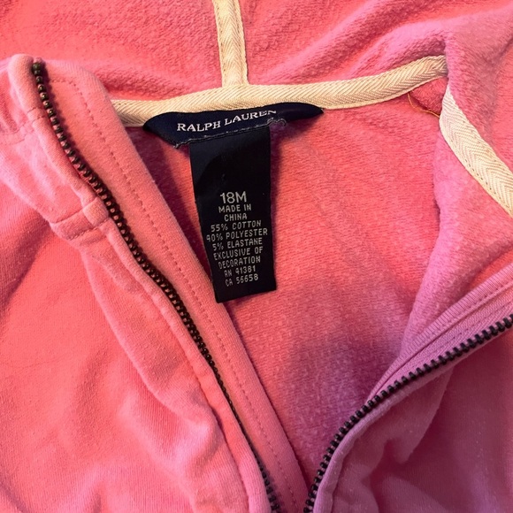 Ralph Lauren Pink Hooded Jacket for Kids - Picture 2 of 2